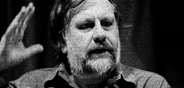 glitch stylized Slavoj Žižek